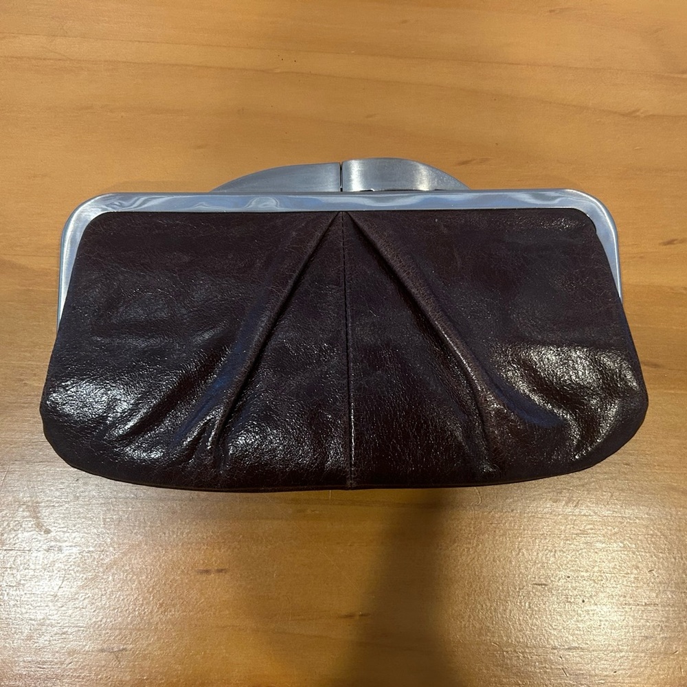 Hobo International Brown Cracked Leather Clutch